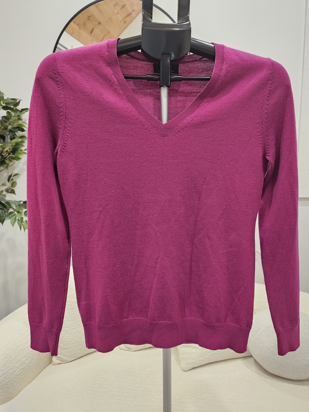 Suéter de 100% Lana de Merino Lord & Taylor - Magenta / Fucsia - Talla S (Chica)